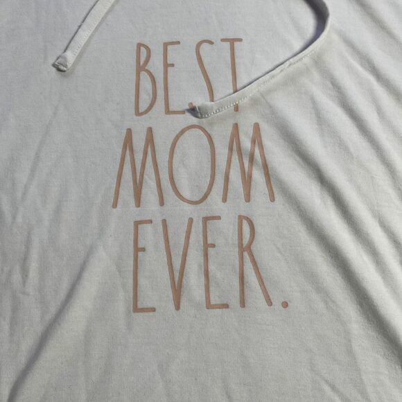 Rae Dunn Best Mom Ever Berkeley Hoodie L White Lounge Sleep Sweatshirt Pullover - Picture 3 of 11
